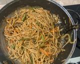 A picture of step 5 of Beef Thai Style noodles/spaghetti.