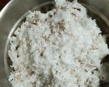 A picture of step 1 of Coconut Ladoo.