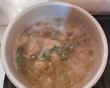 Foto langkah ke 8 dari resep Nasi Tim Ayam Jamur.