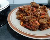 Foto langkah ke 6 dari resep Oseng daging mercon (menu diet no gula, minyak, santan, tepung).