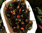 A picture of step 5 of Gutti Vankaya Fry (Stuffed Eggplant Fry - Andhra style).