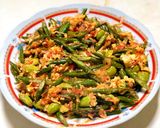 Foto langkah ke 6 dari resep Tumis Pete Kacang panjang Teri Telur Pedas.