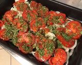 Une image de l'étape 6 de Filets de maquereaux aux épices,tomates et oignons.
