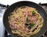 Foto del passaggio 5 della ricetta Scialatielli con pescespada, lupini e crema di datterini