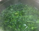 A picture of step 1 of Palak gosht.