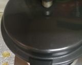A picture of step 7 of Pigeon peas pulav (in pressure cooker).
