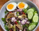 รูปขั้นตอนการทำที่ 4 ของ ข้าวขยำปลาสลิดทอด