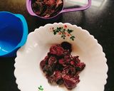 A picture of step 1 of Kokum Sharbat / kokum juice.