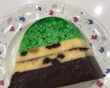 Foto langkah ke 5 dari resep Puding lumut 3 lapis (pandan, butter, chocolate).