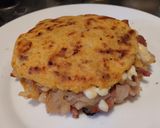 Foto del paso 11 de la receta: Arepa🫓con🧀🍯chori-queso🥯🥓🧅