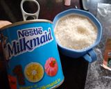 A picture of step 1 of Coconut laddu.