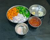 A picture of step 2 of Schezwan Fried Rice.