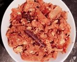 A picture of step 4 of Kottu parotta chicken.