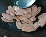 蒜苗炒香腸的食譜步驟3照片