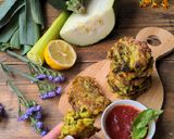 A picture of step 5 of Healthy Zucchini fritters.