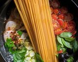 A picture of step 2 of One Pot Spaghetti.