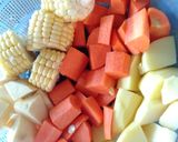 Hình bước làm 1 của món Canh củ bò viên