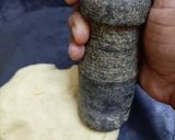 A picture of step 3 of Urad dal appalam or papad.