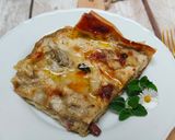 A picture of step 4 of Lasagna with Artichokes, Speck, and Mint.