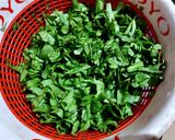 A picture of step 1 of Palak Pakoras.