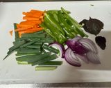 A picture of step 1 of Japanese Vegetable Tempura (Kakiage).