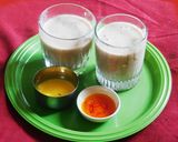 A picture of step 3 of Chia, Banana and Almond milk Zafrani.