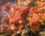A picture of step 5 of #nationalcurryweek 🍠 Sweet potato and vegetable pathia.