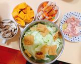 暖薑南瓜蔬菜雞湯的食譜步驟1照片
