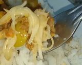 Une image de l'étape 4 de Riz basmati à la viande hachée et les olives vertes coupées.