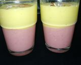 A picture of step 3 of Mango,strawberry layered lassi.