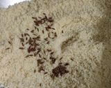 A picture of step 1 of Jain upma - clean & sattvik.