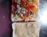 A picture of step 2 of Bread veg sandwich.