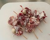 A picture of step 2 of Japanese Garlic Kushiage (Fried Garlic Skewers).