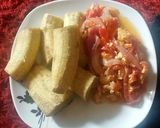 A picture of step 3 of Unripe plantain with egg source #myhubby'sfavourite.