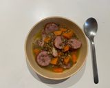 Une image de l'étape 3 de Soupe carottes,lardons fumé et saucisse fumé.