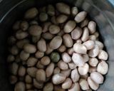A picture of step 1 of Tricolour Burfi (no fire recipe).