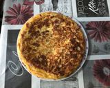 Foto del paso 3 de la receta Tortilla de jamón con cebolla y pimientos rojo