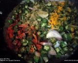 A picture of step 3 of Bhindi fry.