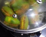 A picture of step 5 of Bharwa parwal ki sabji with besan.
