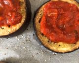 Une image de l'étape 3 de Pizzeta sur aubergines.