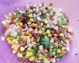 A picture of step 4 of Corn Bhel.