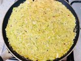 Clătită (împaturată) din dovlecel cu pui și mozzarella (fără gluten)