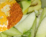 A picture of step 1 of Onion Mango Instant pickle.