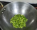 A picture of step 1 of Sangri beans pickle.