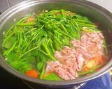 Hình bước làm 3 của món Canh rau muống thịt bò