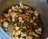 A picture of step 3 of Vegetables pulao.