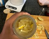 A picture of step 1 of Honey Ginger Lemon Jar.