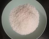 A picture of step 1 of Vrat Mysore pak (desiccated coconut).
