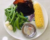 Foto langkah ke 1 dari resep Tumis jagung,jamur kuping dan kapri.