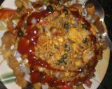 A picture of step 3 of Leftover roti chaat.